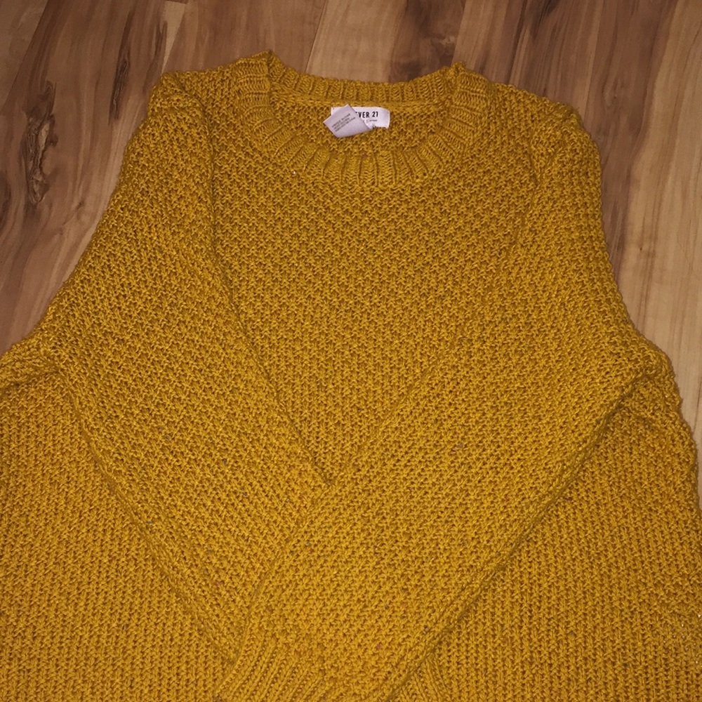 forever 21 yellow girls knit sweater